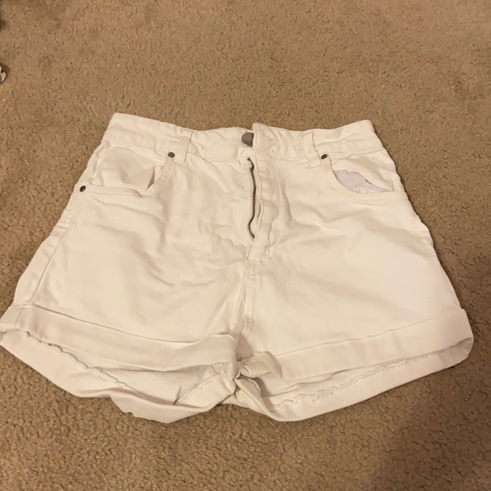Size 8 Cotton on white jean shorts